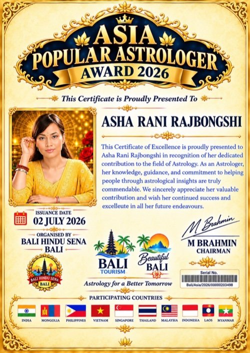 Asia Popular Astrologer Award 2026 — Bali Hindu Sena Bali