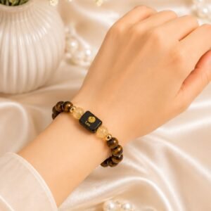 Leo (सिंह राशि) Zodiac Tiger Eye & Citrine Bracelet