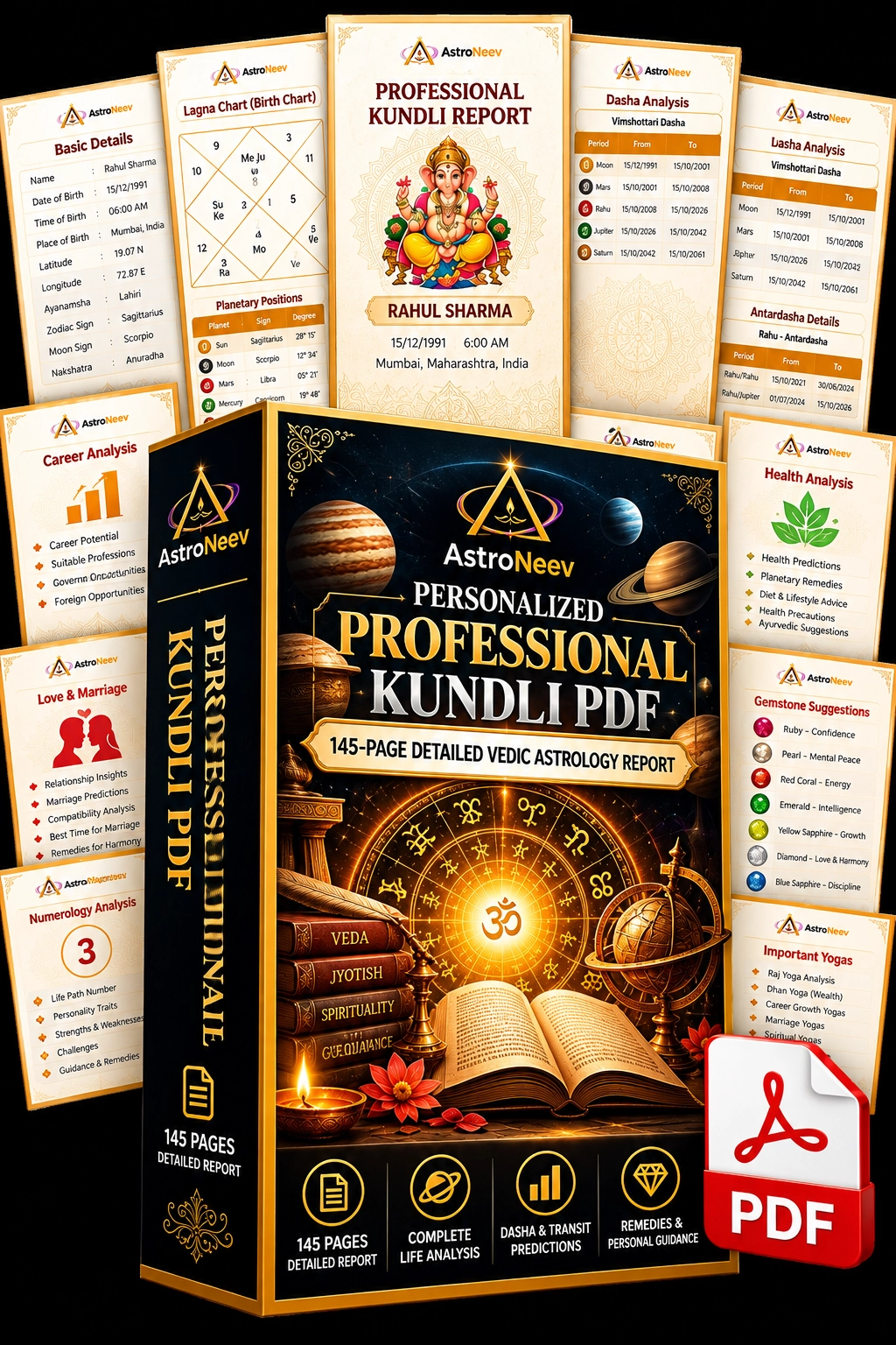 Personalized Professional  Kundli PDF